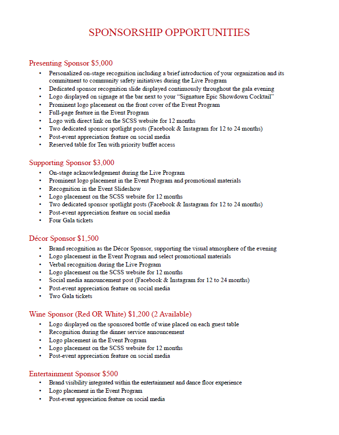 Sponsorship Package Page 3